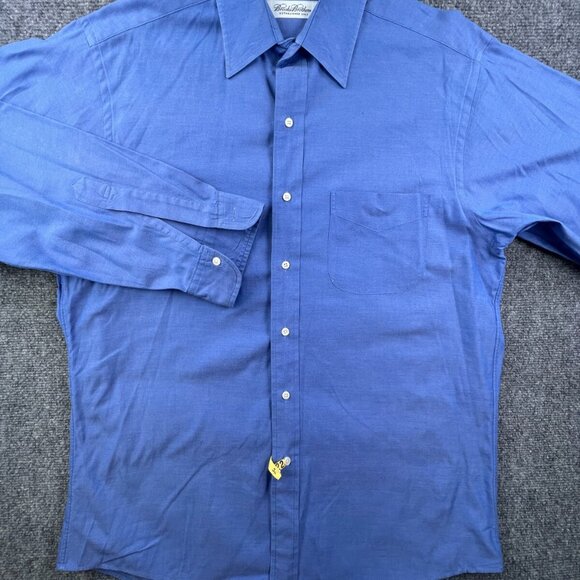 Brooks Brothers Long Sleeve Button Up Shirt Mens 15.5 33 Blue Cotton Point - Picture 2 of 11